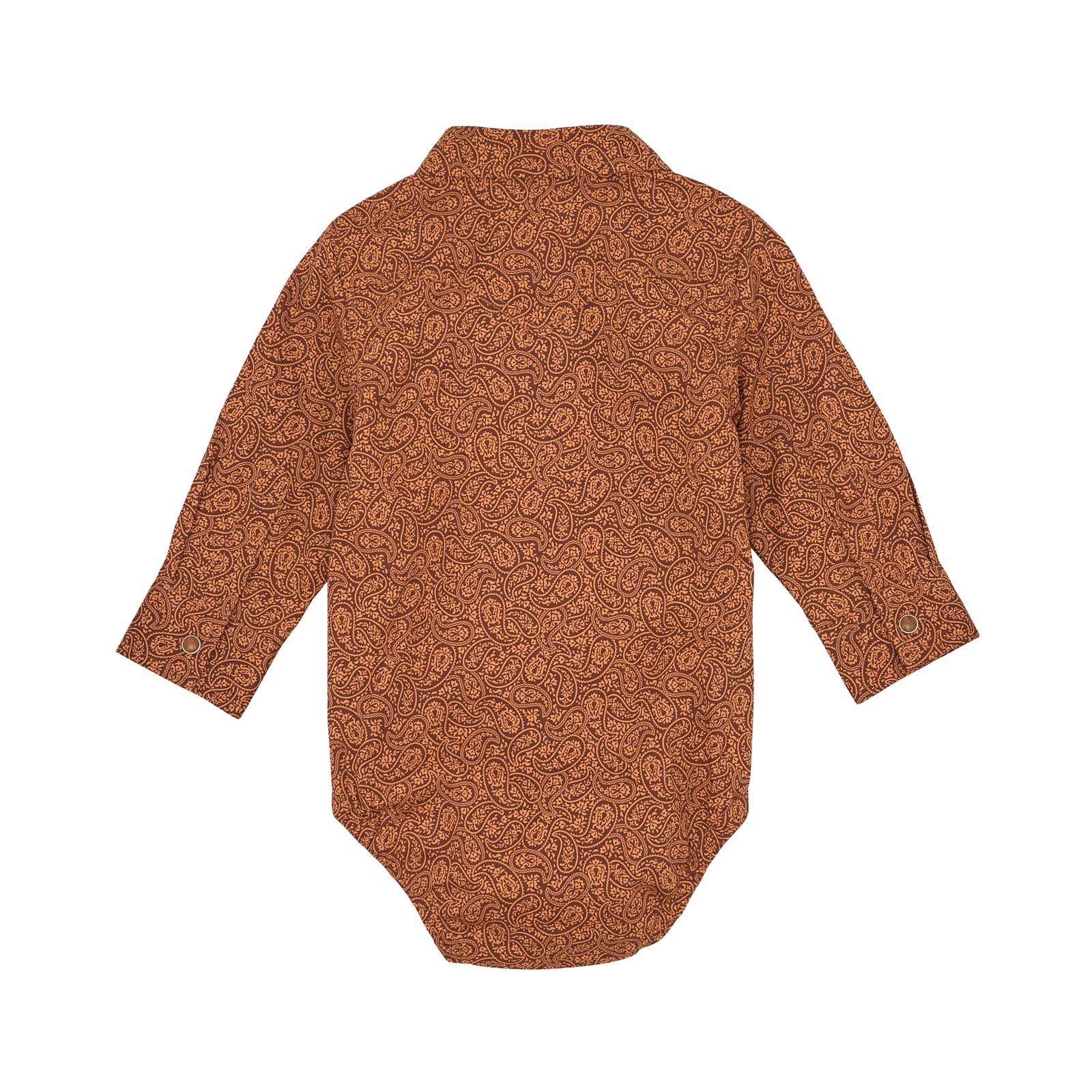 Wrangler® Baby Boy Long Sleeve Western Snap Bodysuit – Rustic Brown (112367741)