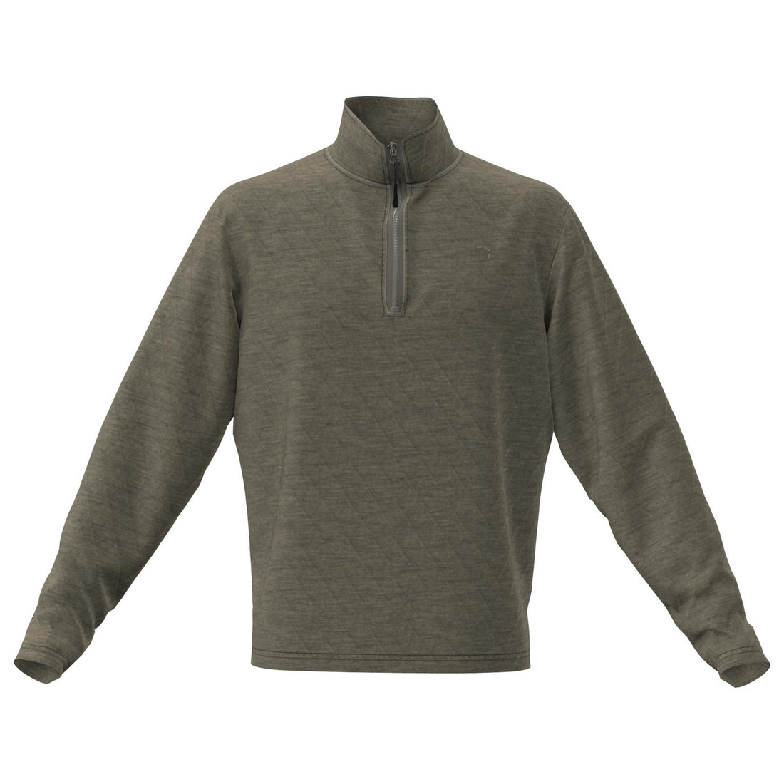 Wrangler George Strait Quarter-Zip Quilted Pullover – Olive (112367929)