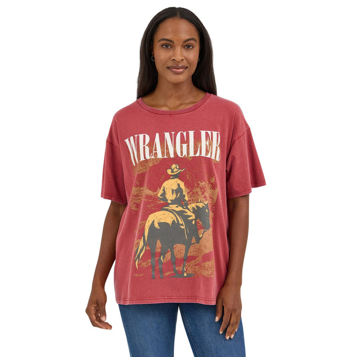 Wrangler Retro® Oversized Graphic T-Shirt – Chili Oil (112368892)