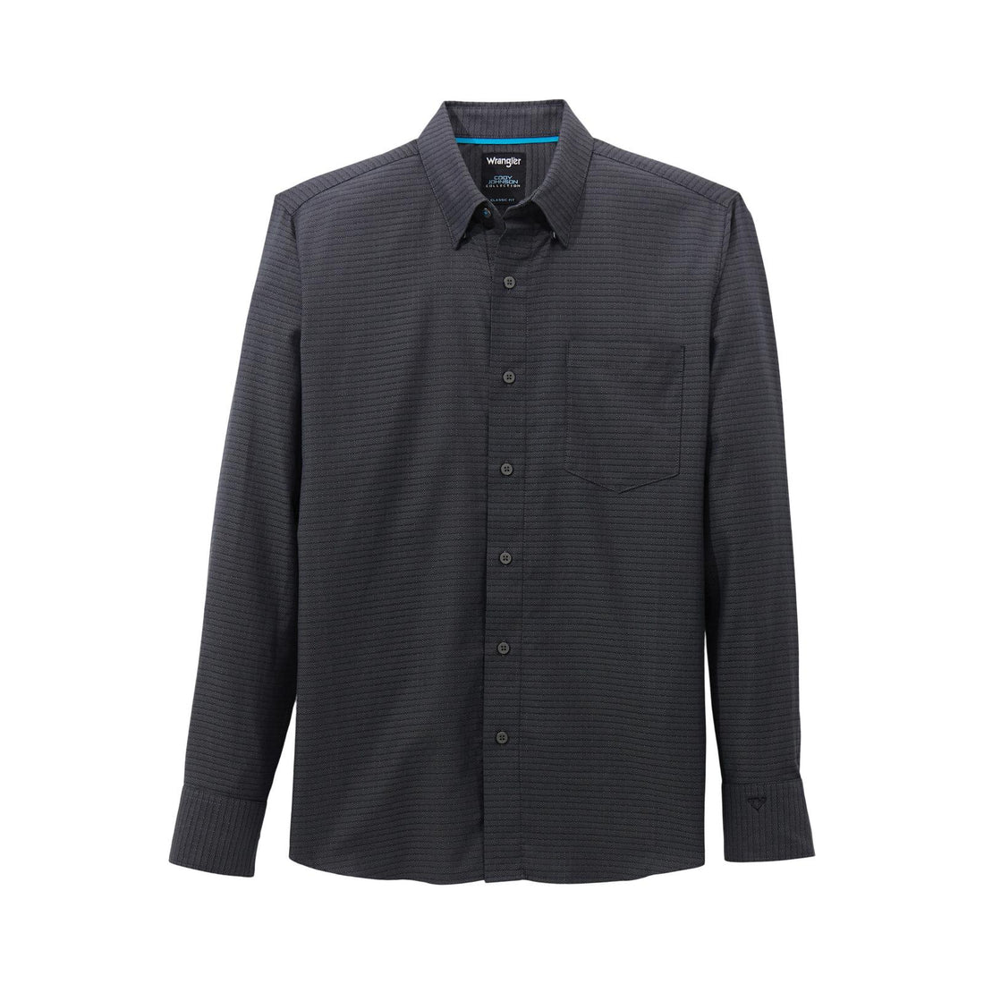 Wrangler x Cody Johnson Black Shadow Long Sleeve Shirt – Classic Fit Hidden-Collar 112369540