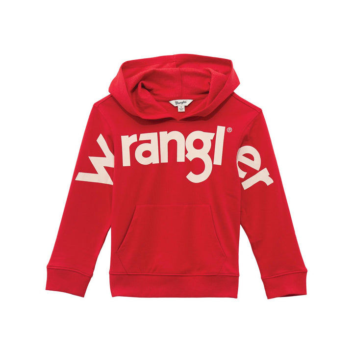 Wrangler Girls Western Pullover Hoodie – Red (Style 112371904)