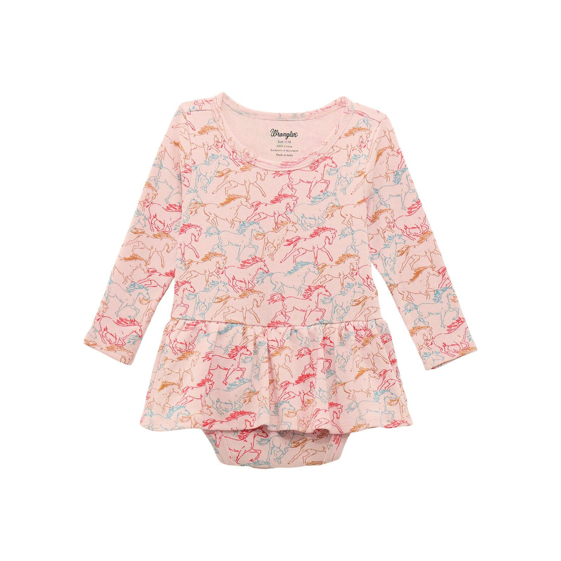 Wrangler Baby Girl Skirted Bodysuit – Pink Print (Style 112371931)