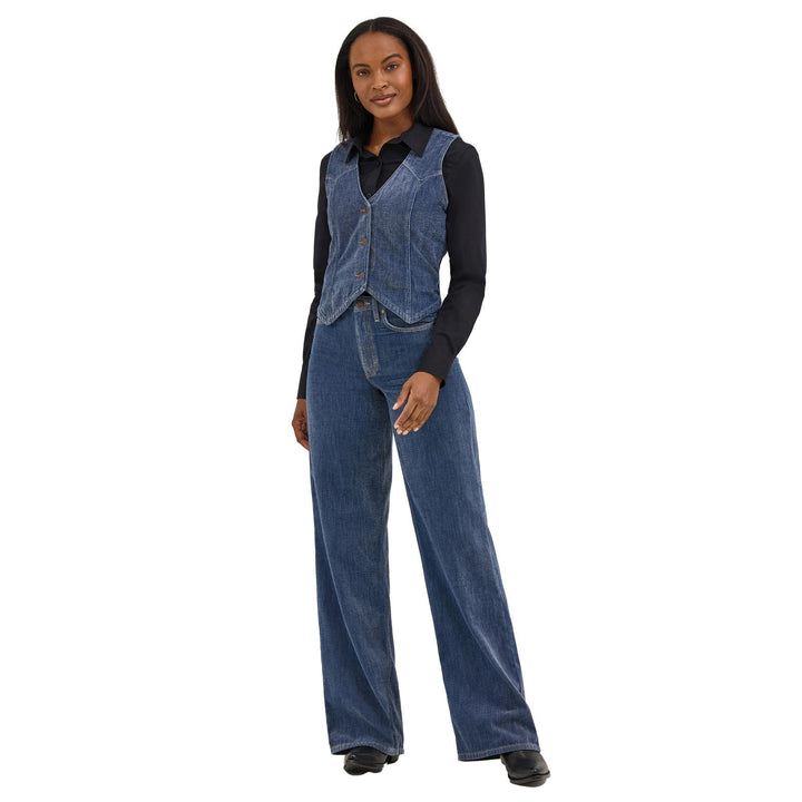 Wrangler Retro Party Western Vest – Blue (112371981)