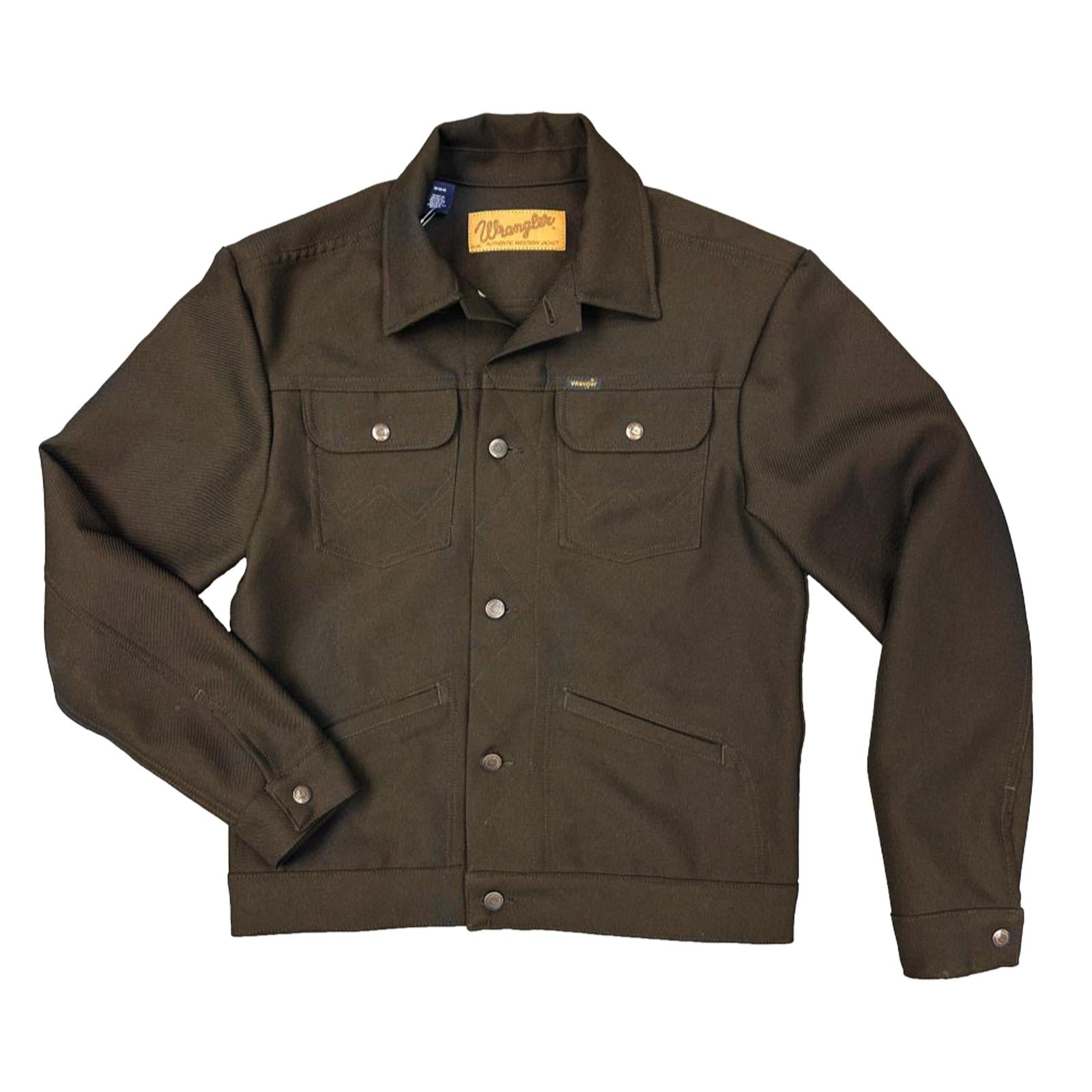 Solid black Wrangler Wrancher Western Jacket – 100% polyester