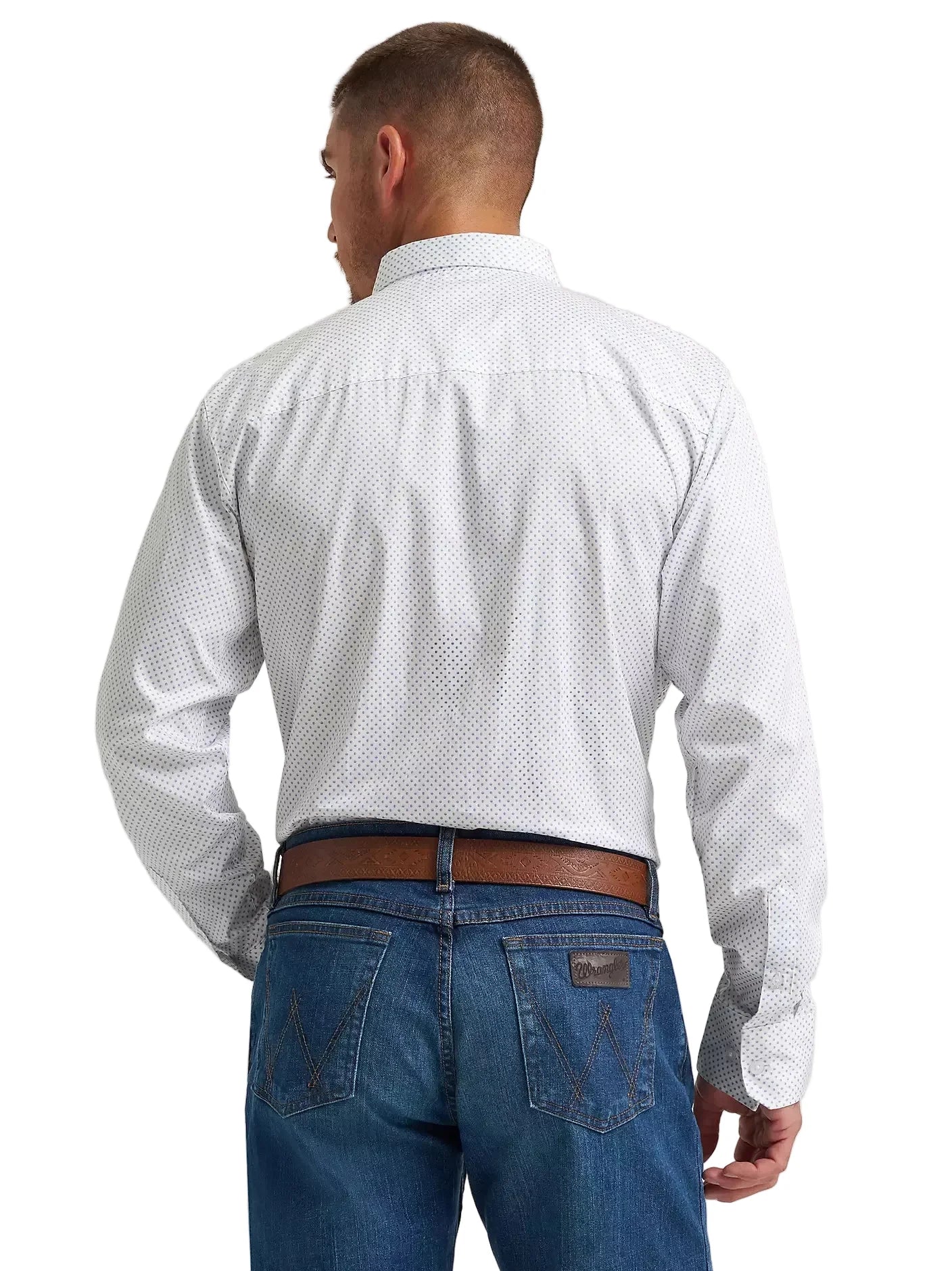 Wrangler® George Strait Relaxed Fit Shirt – Men’s Western Button-Down – Peach (112374610)