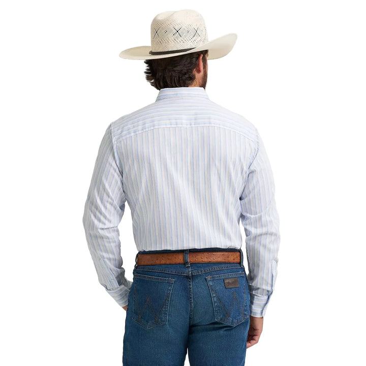 Wrangler® x Cody Johnson Long Sleeve Shirt – Classic Fit – Blue Stripe (112374488)