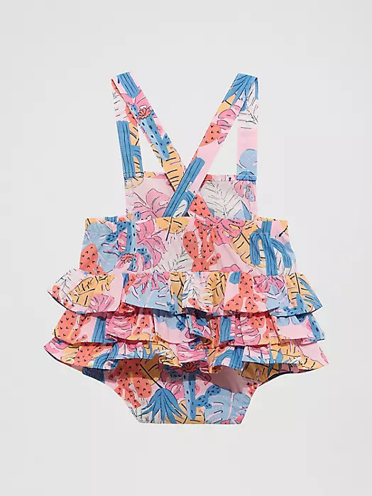 Wrangler® Baby Girl’s Western Printed Ruffle Bodysuit (112374797)