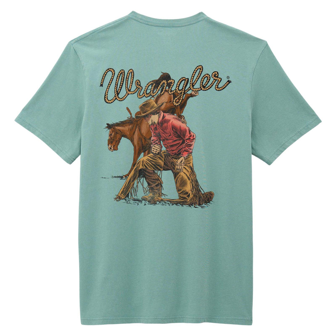 Wrangler® Graphic Short Sleeve T-Shirt – Regular Fit – Oil Blue | 112375739