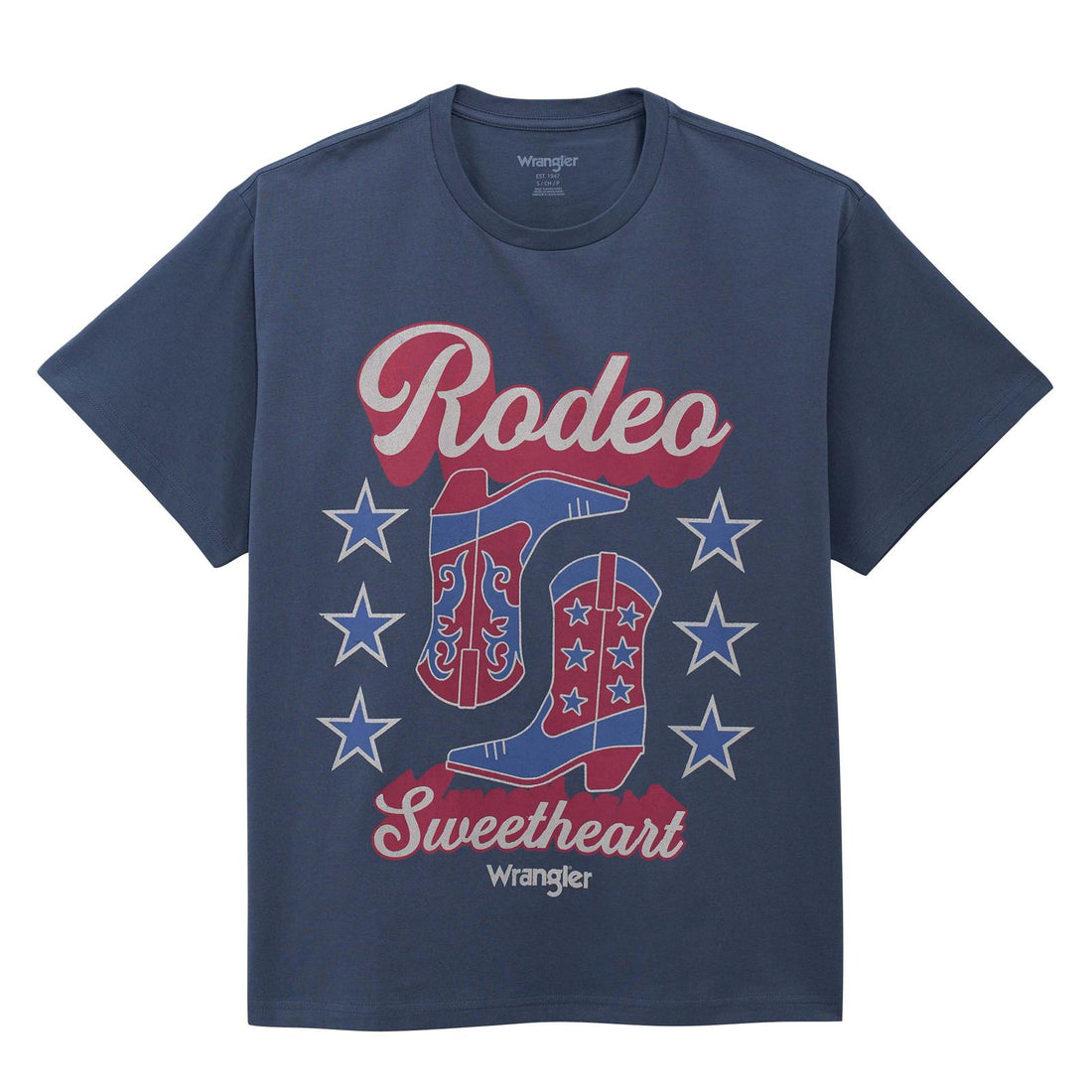 Wrangler Retro® Graphic Short Sleeve T-Shirt – Girlfriend Fit – Dark Denim | 112375873