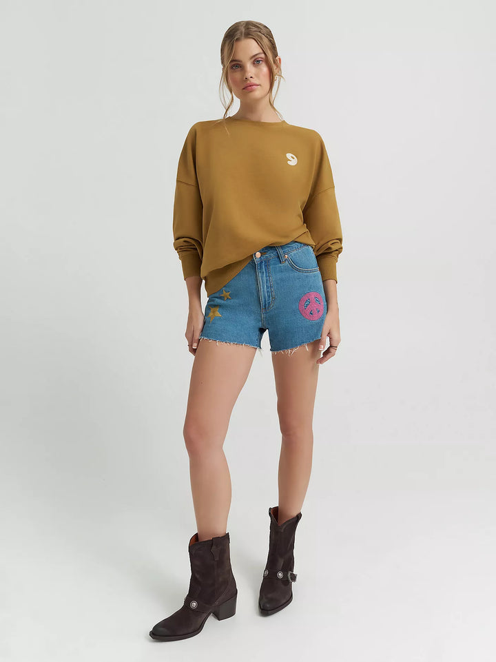 Wrangler® X Lainey Wilson Embroidered Cowboy Short – Denim | 112375881