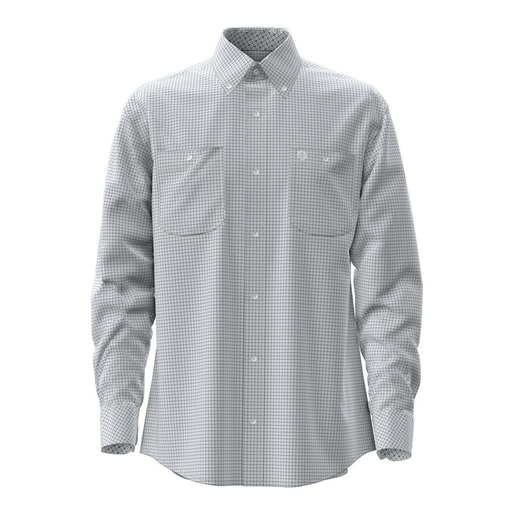 Wrangler George Strait Collection Two Pocket Long Sleeve Shirt – Grey/White | 112379055