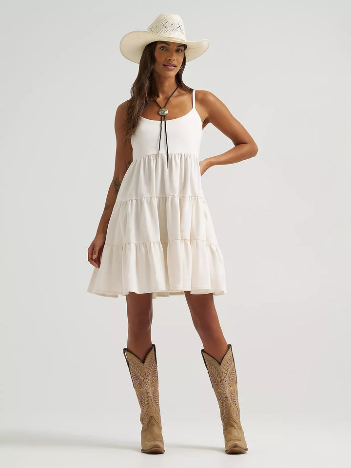 WOMENS WRANGLER RETRO TIERED MINI DRESS: 112379515