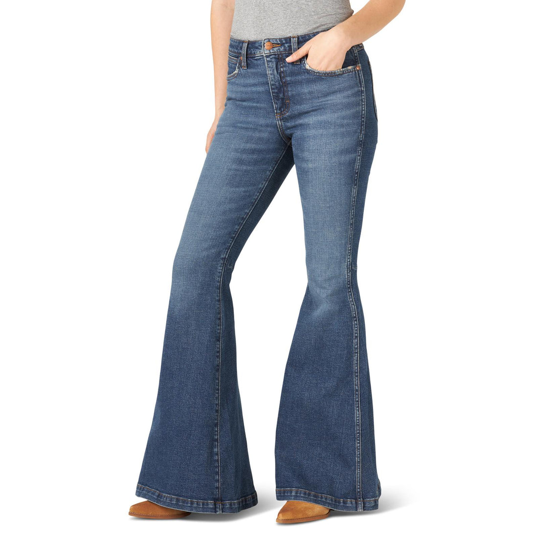 Wrangler® Retro “Green Jean” High-Rise Trumpet Flare Jean – Paige (11MPFKP)