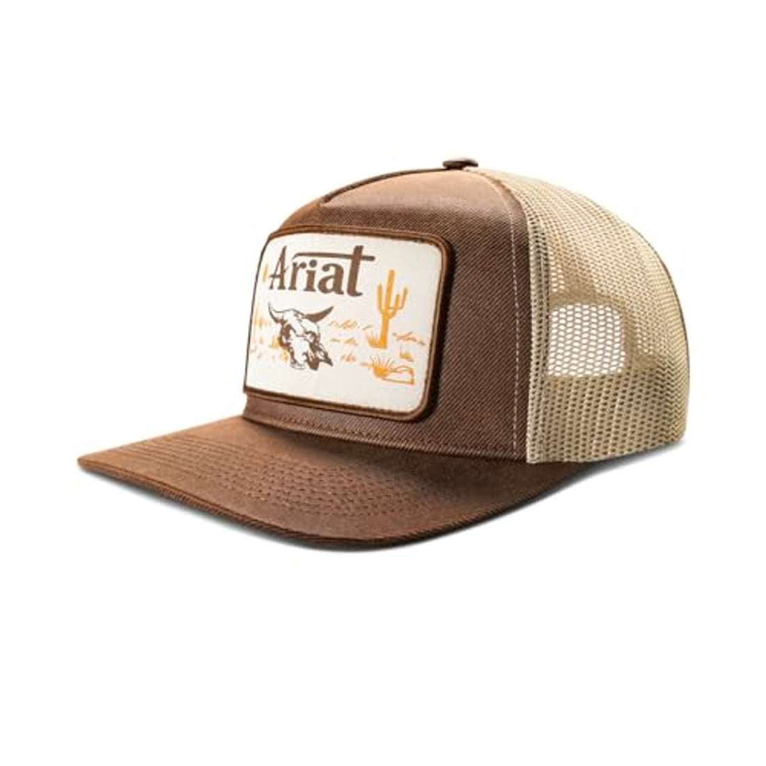 Ariat Men’s Oilskin Brown Desert Patch Snapback A300094602