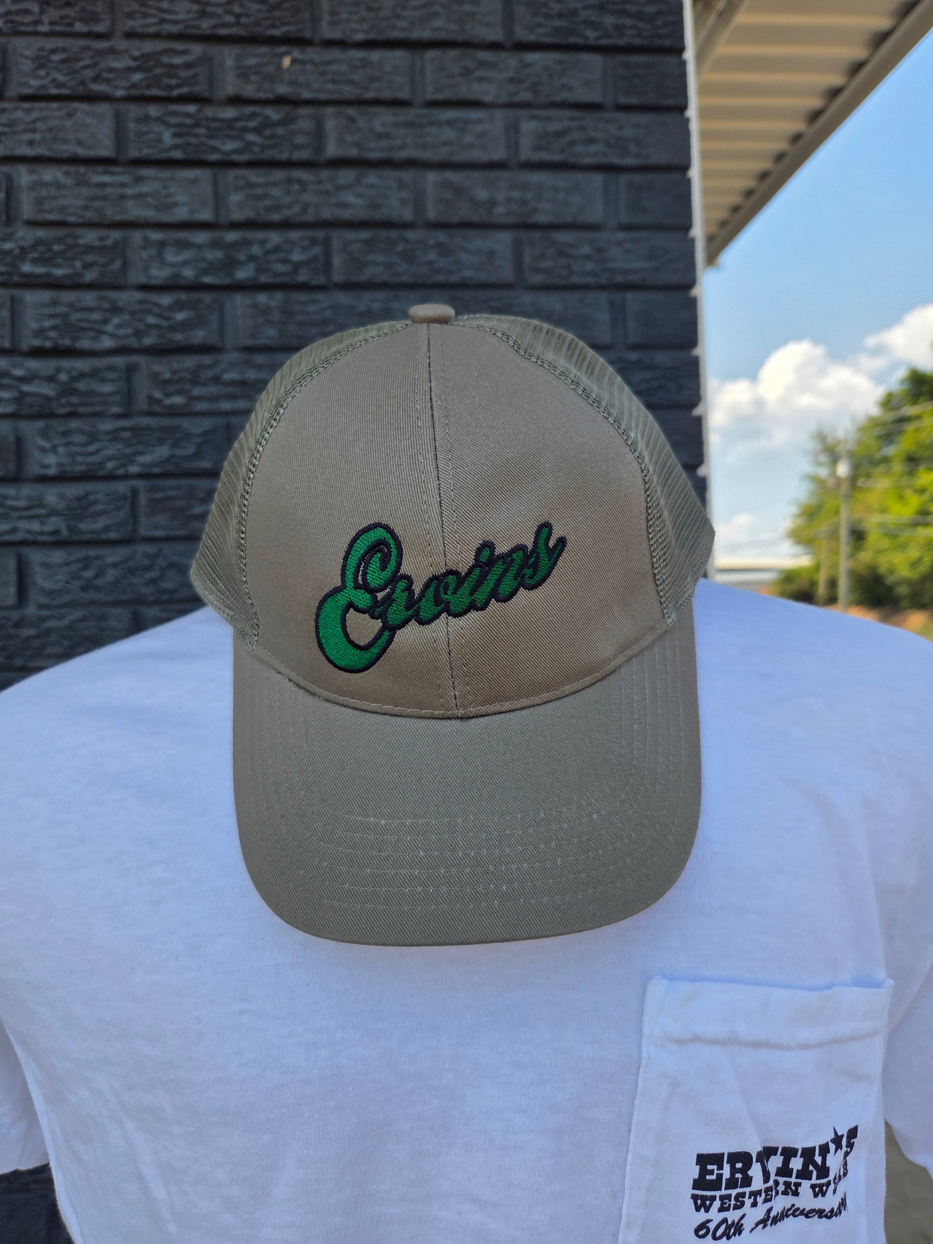 Ervin’s Velcro-Back Embroidered Cap
