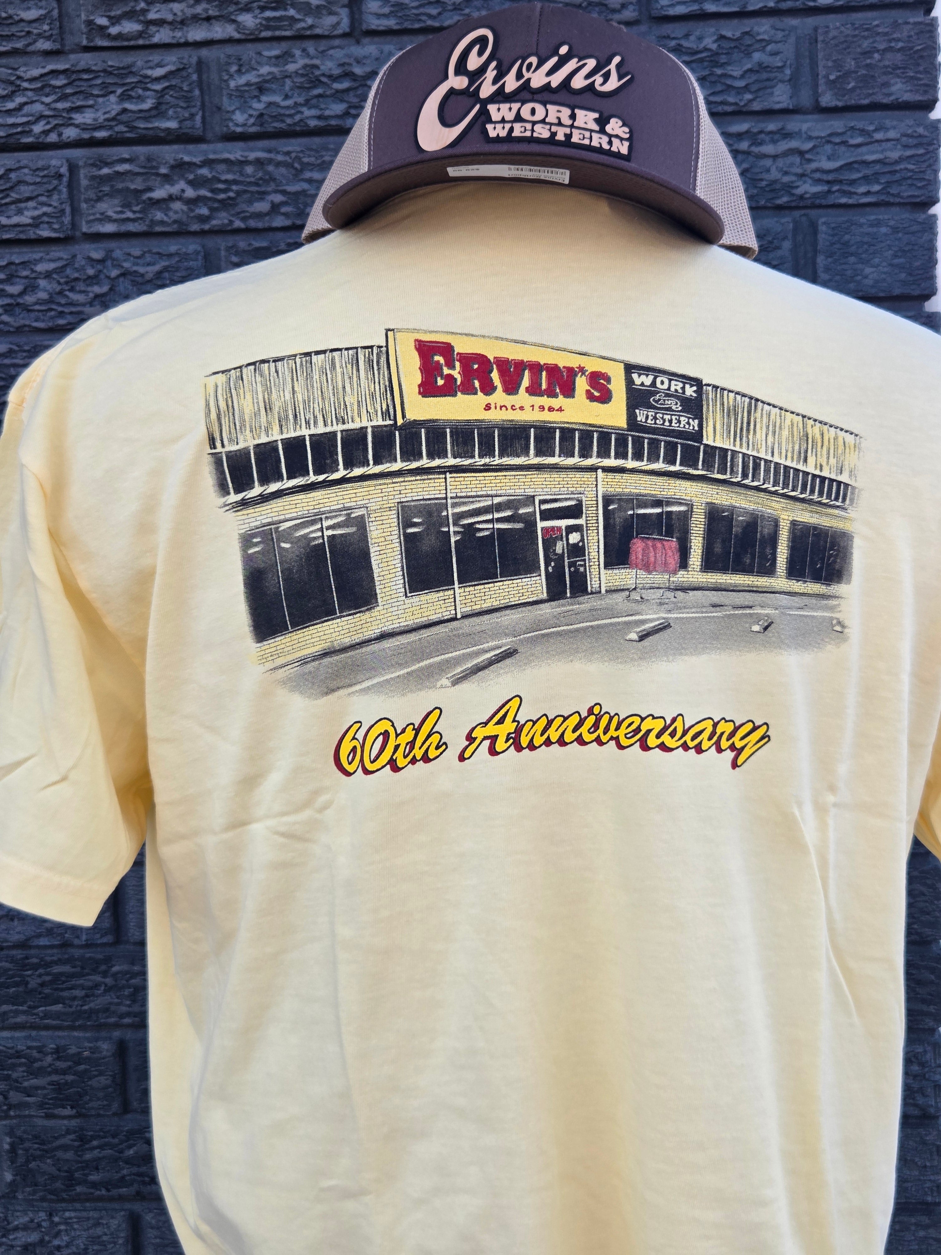 Limited Edition Ervin’s 60th Anniversary Comfort Color Pocket Tee