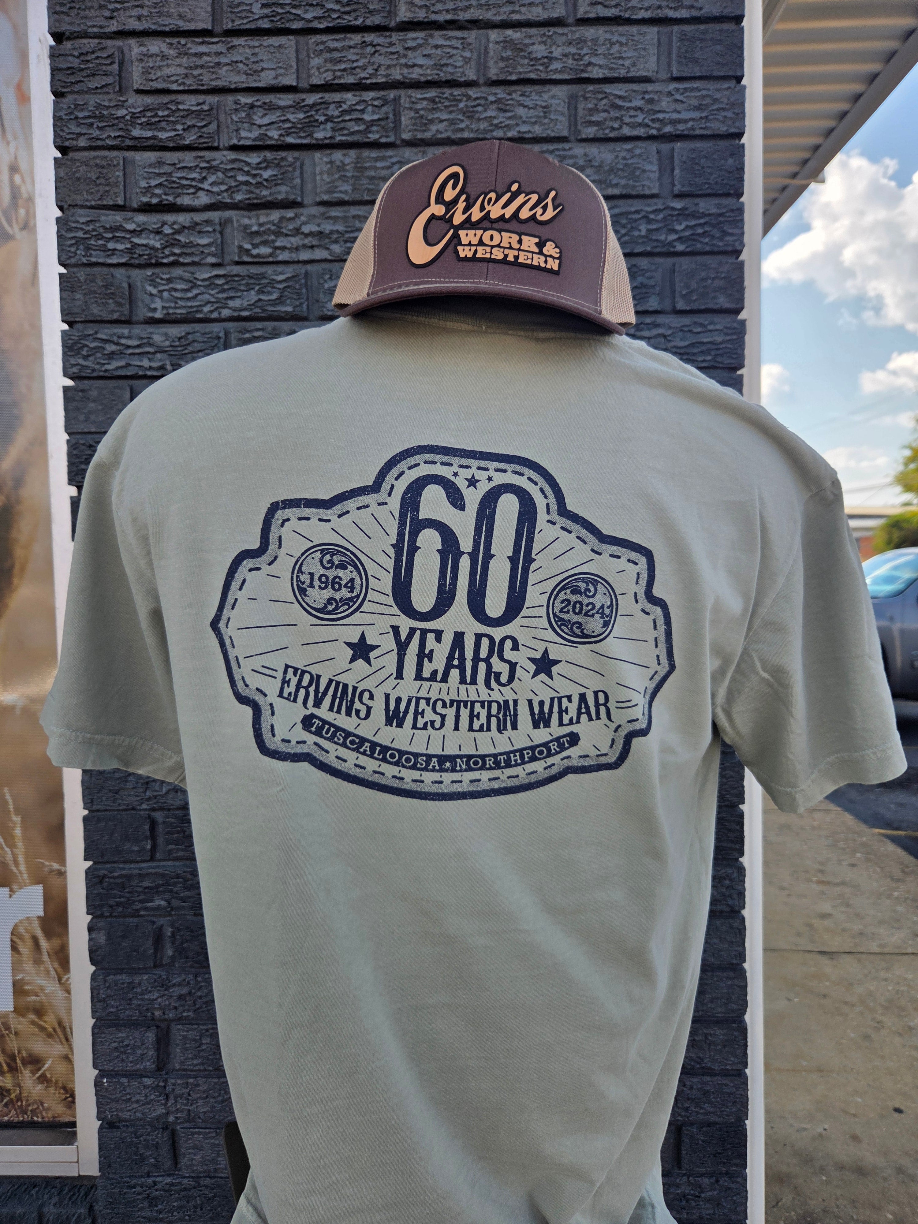 Limited Edition Ervin’s 60th Anniversary Comfort Color Pocket Tee