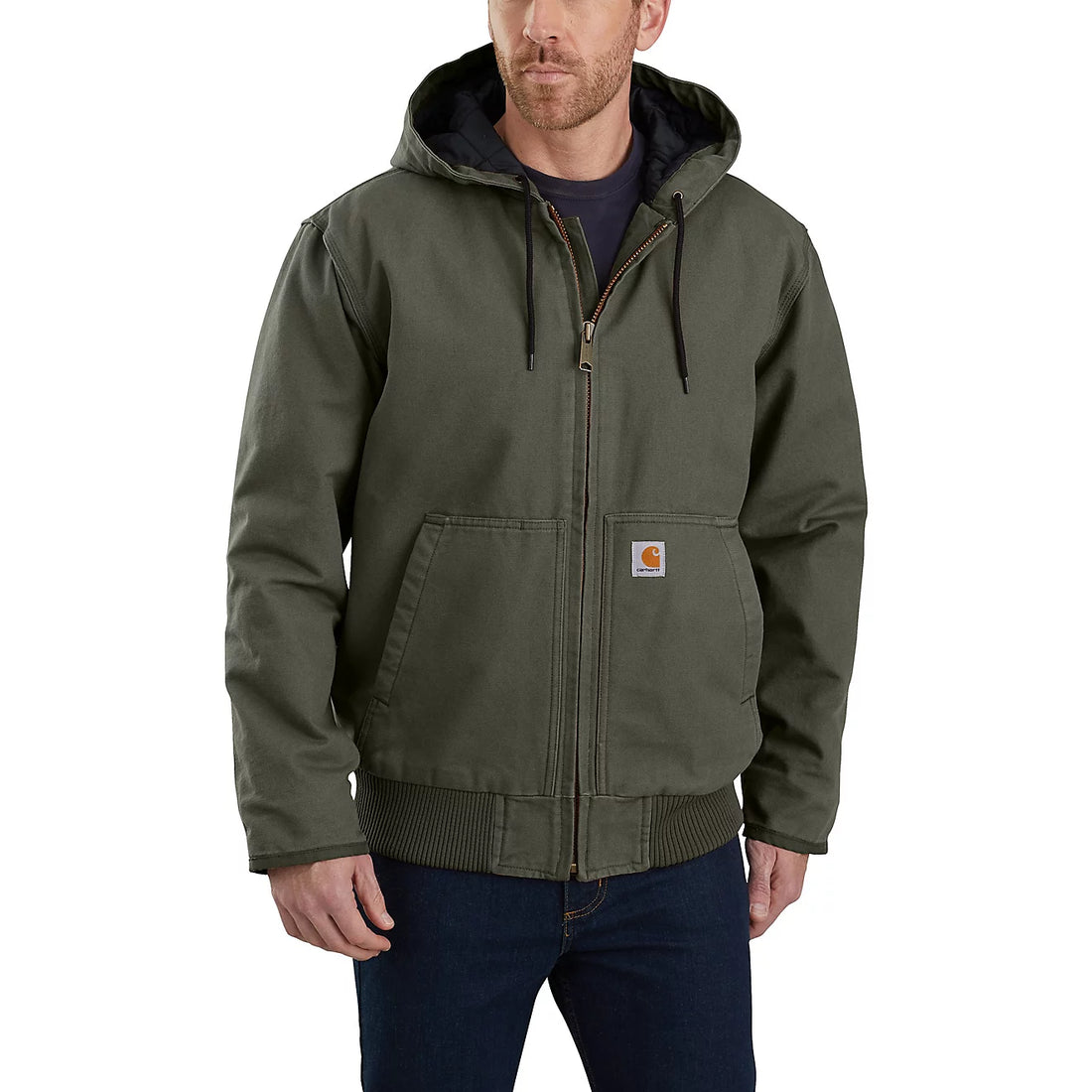 Carhartt Men’s Insulated Active Jac – 12 oz Washed Duck Canvas – Loose Fit (Style 104050)