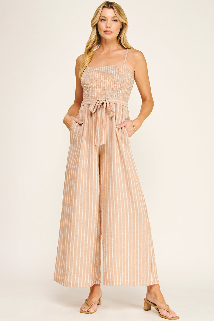 COASTAL STRIPE WIDE LEG JUMPSUIT