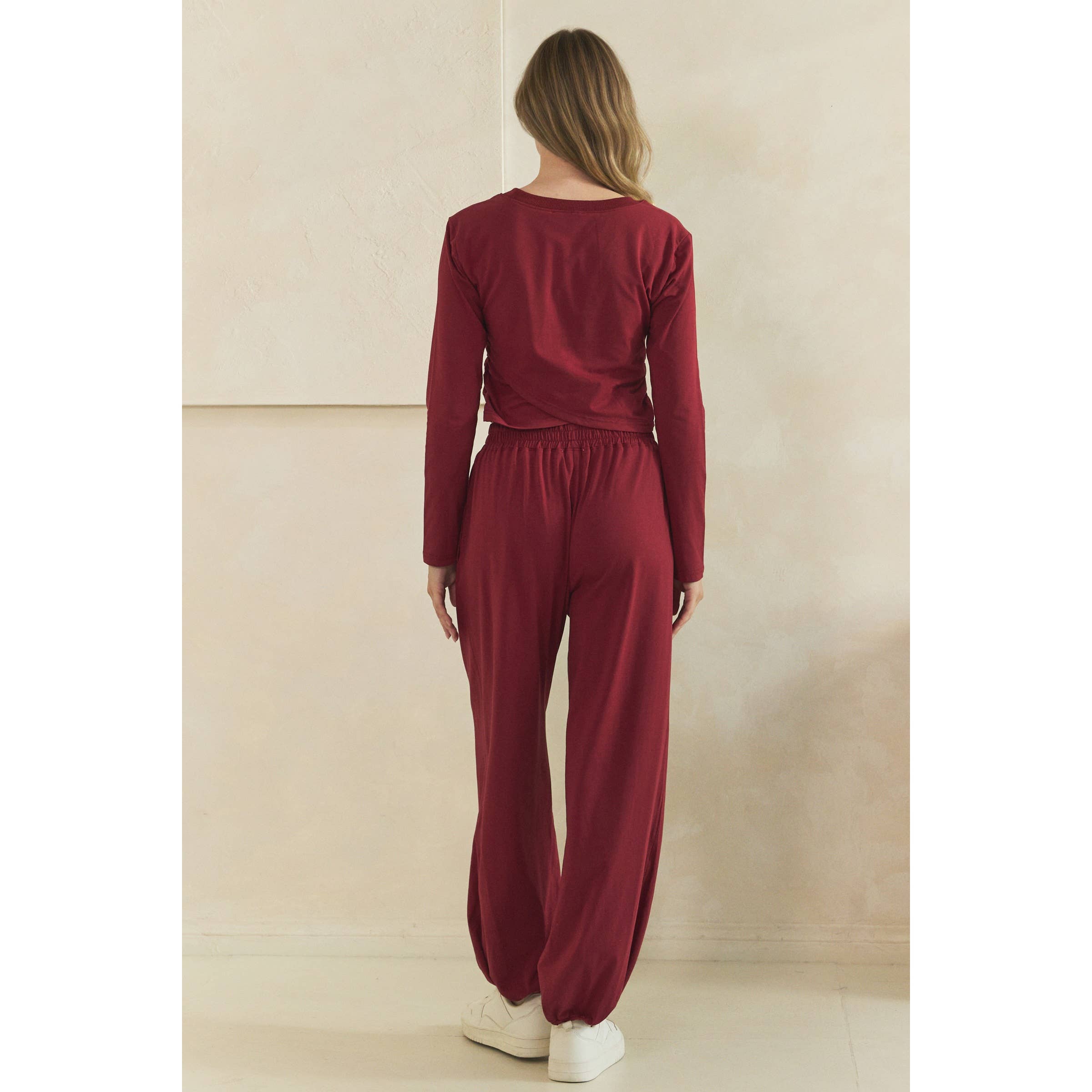 Cozy Twist Lounge Set: Charcoal / M
