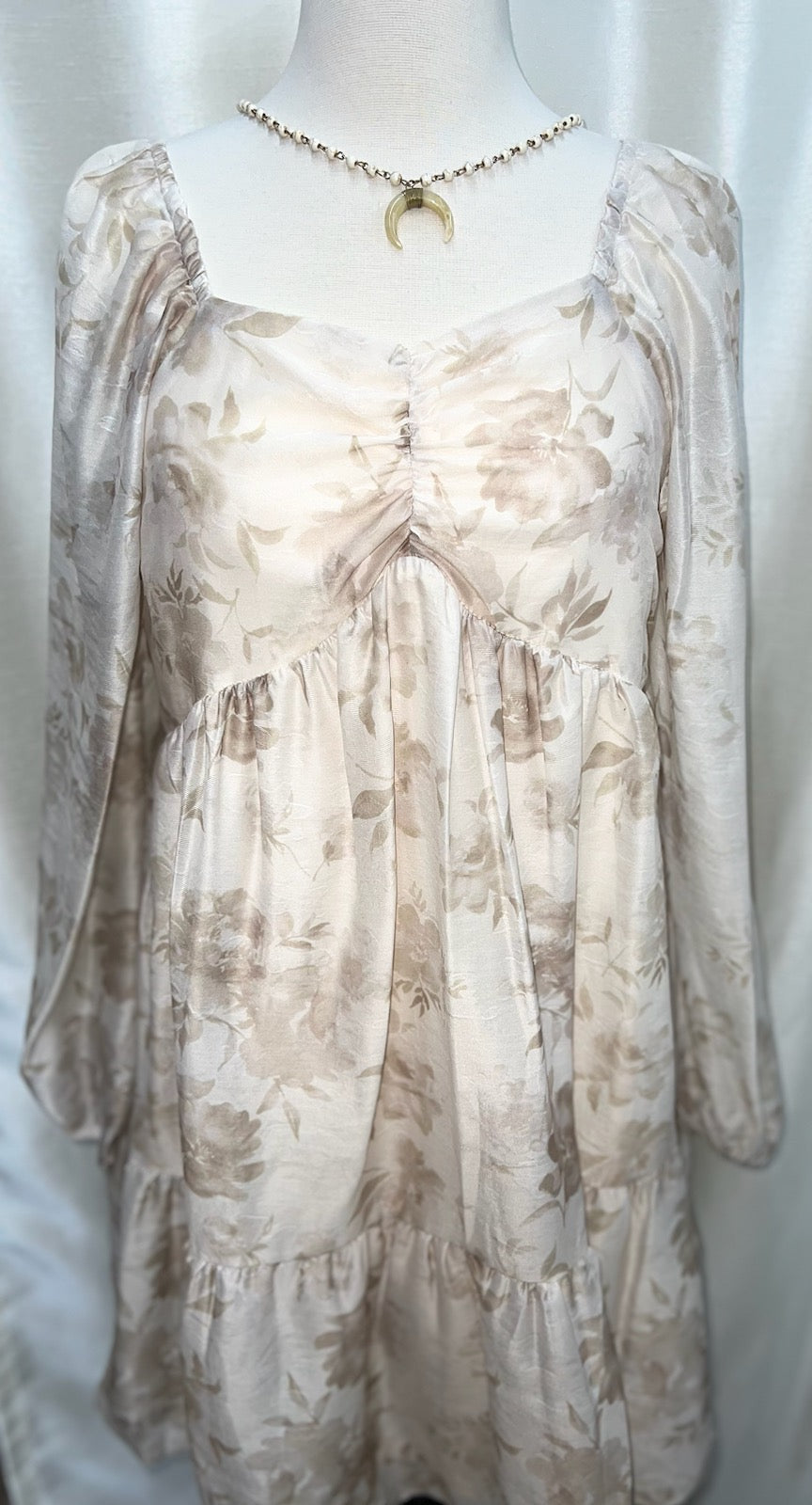 Cream Flower Dress