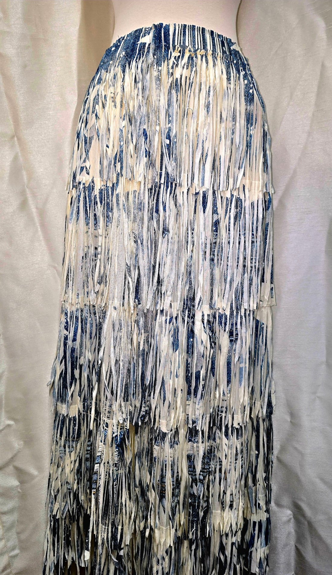 Long Layered Fringe Skirt – OLS-4794