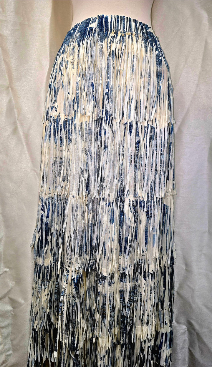 Long Layered Fringe Skirt – OLS-4794