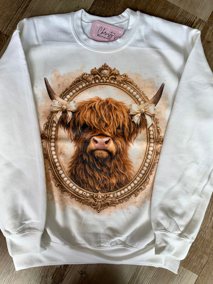 HIGHLAND COW FRAME SWEATSHIRT
