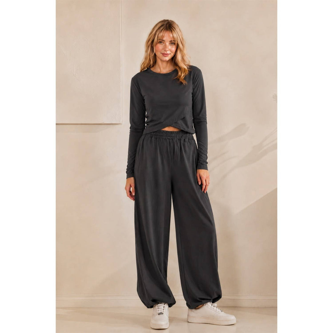 Cozy Twist Lounge Set: Charcoal / L
