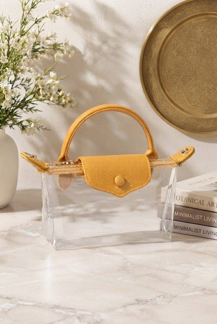 CB781 Gladys Clear Gameday Mini Crossbody Bag: White