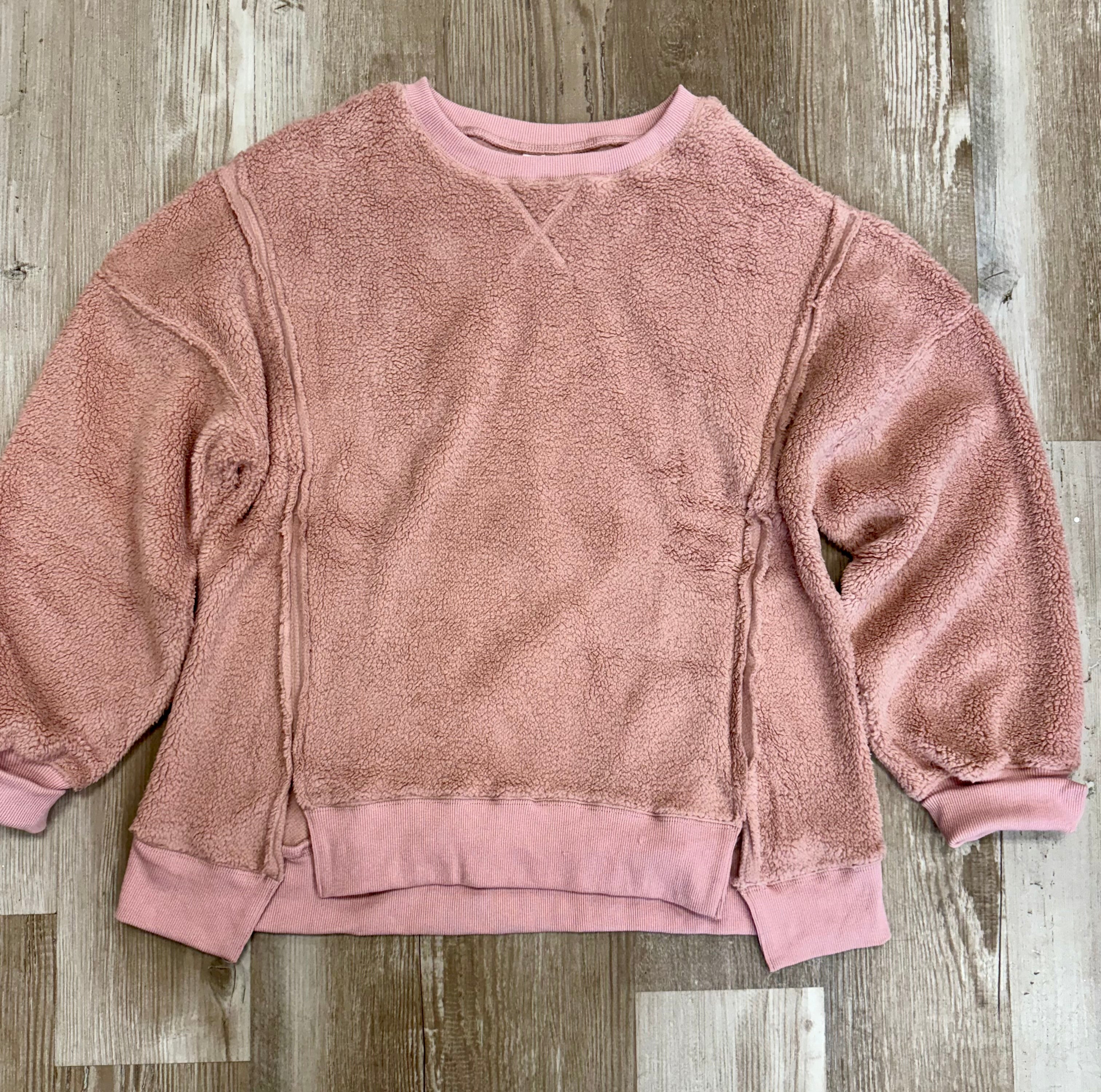 PINK SHERPA SWEATSHIRT