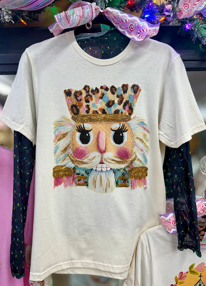 LEOPARD NUTCRACKER WITH RHINESTONES TEE