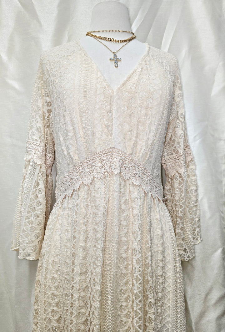 All-Lace High Low Vest with Stars – 608-U013TP