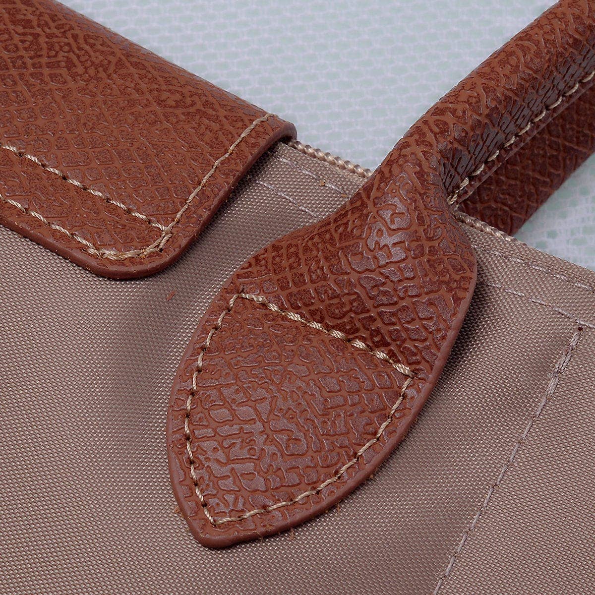 HM784 Hila 16 inch Nylon Tote Bag: Taupe