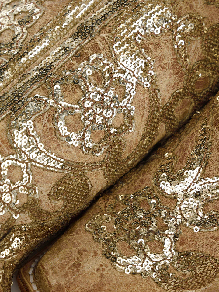 A4867 - WOMEN'S SAND OVERLAY AND SEQUIN