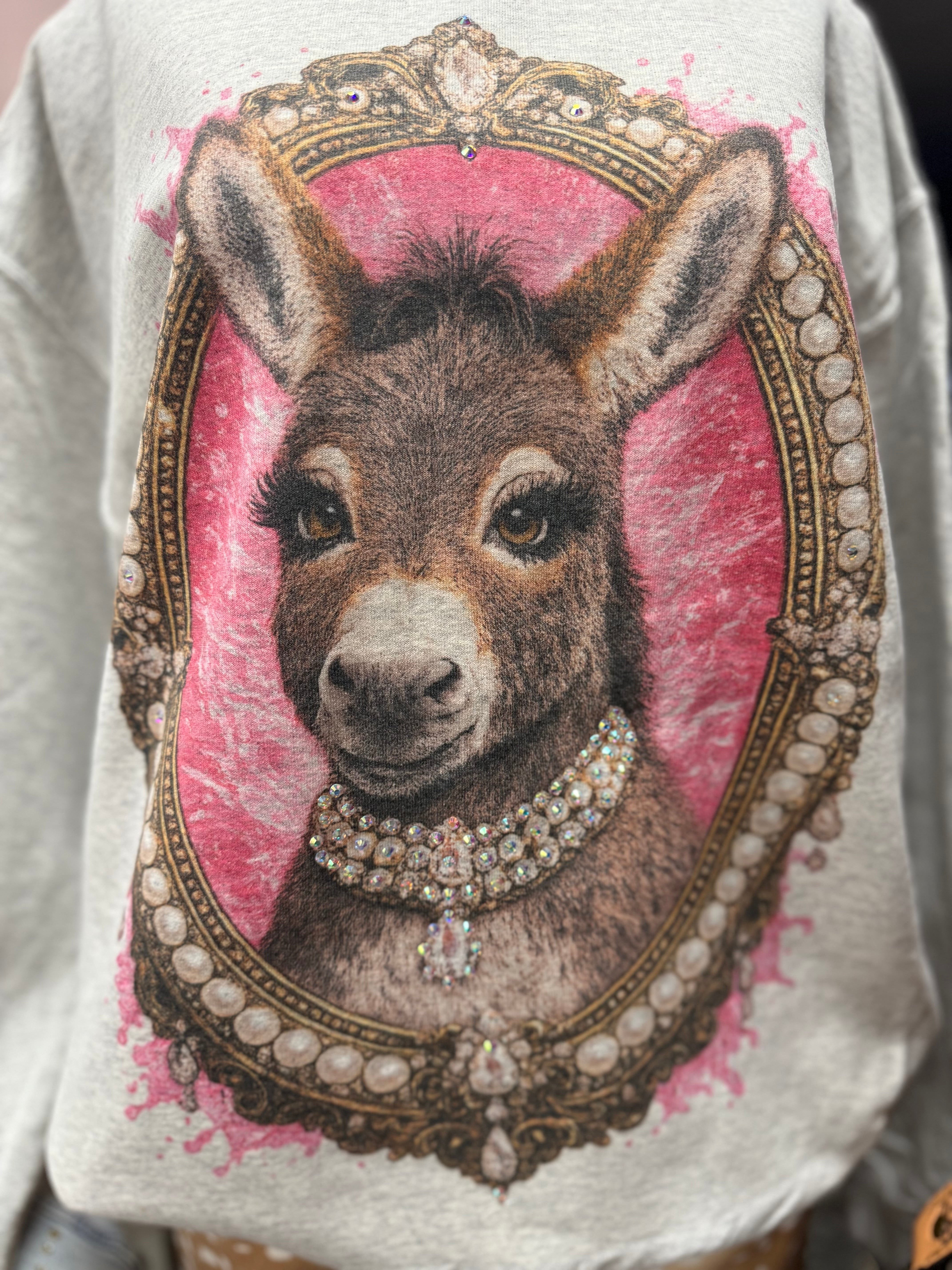 RHINESTONE DONKEY EXCLUSIVE SWEATSHIRT