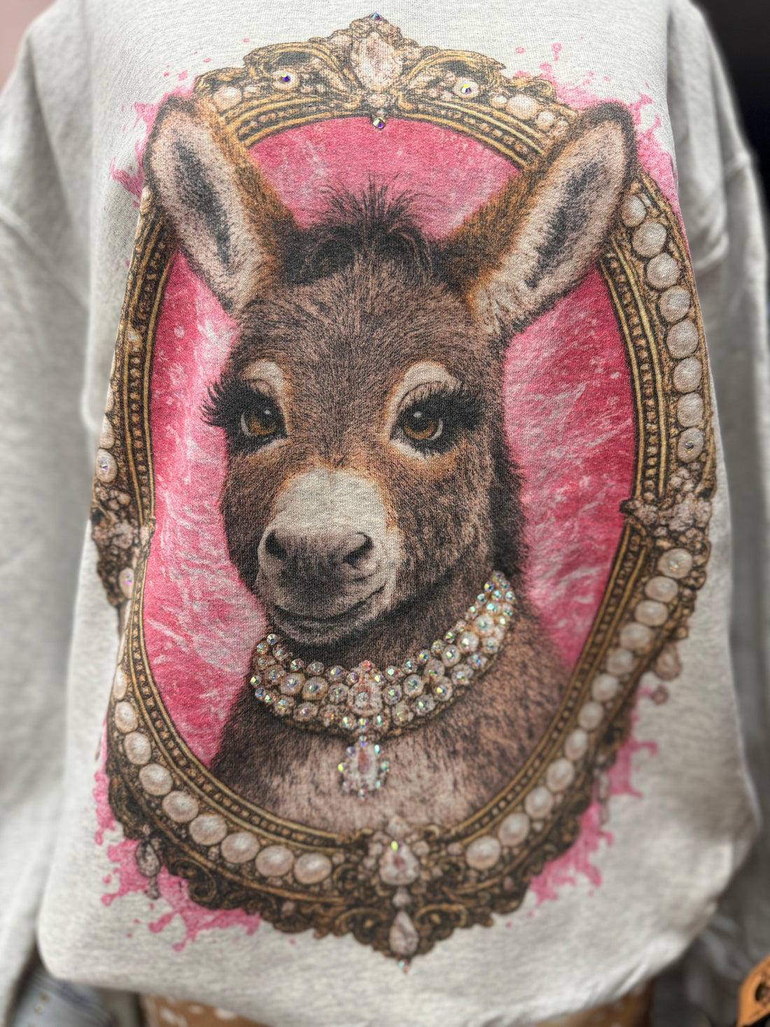 RHINESTONE DONKEY EXCLUSIVE SWEATSHIRT