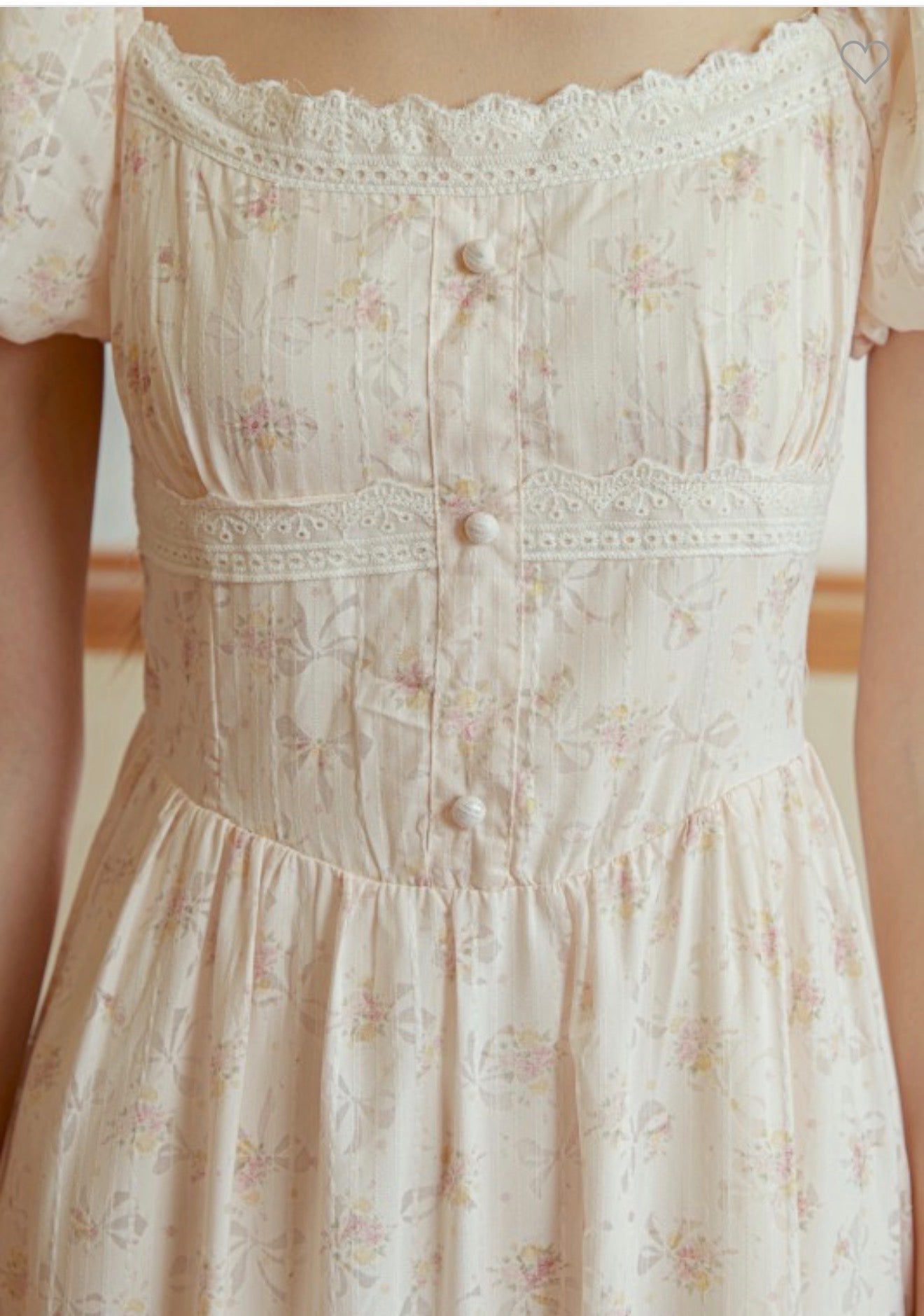 Blush Blossom Puff Sleeve Dress