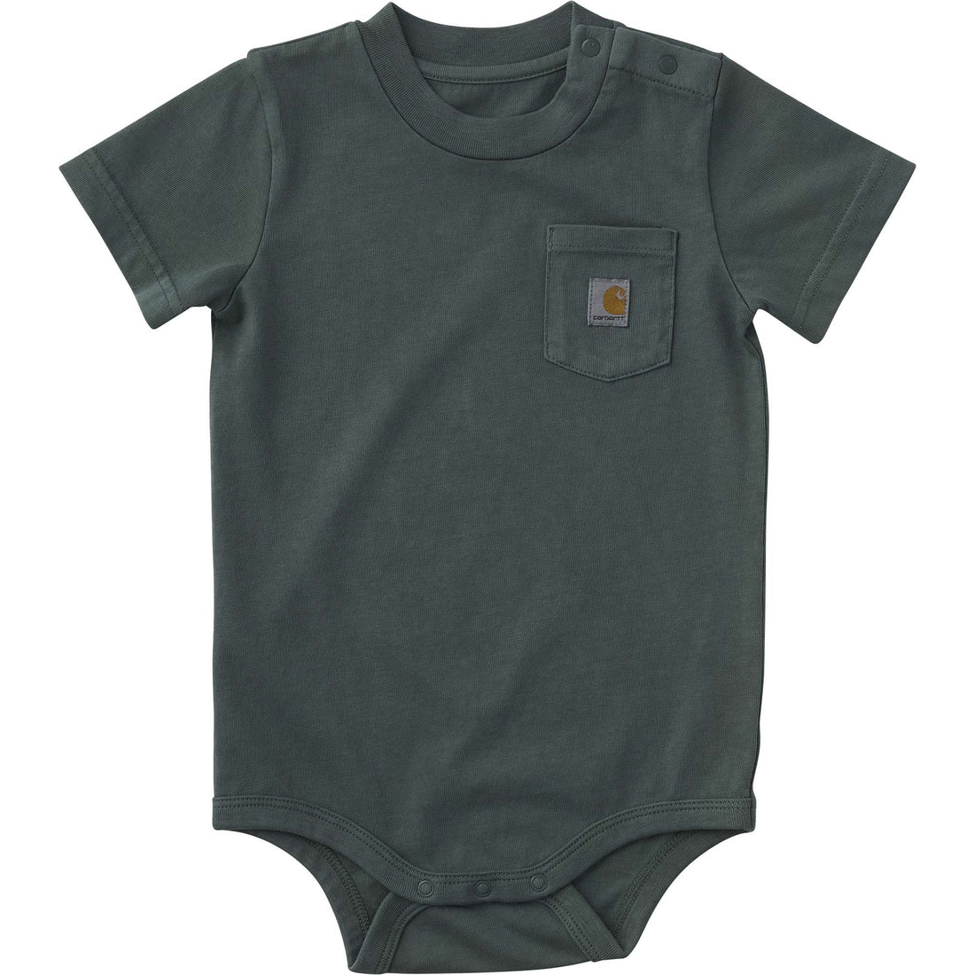 Carhartt® Unisex Baby Short-Sleeve Bodysuit Pocket T-Shirt – Green (CA5021-GN7W)