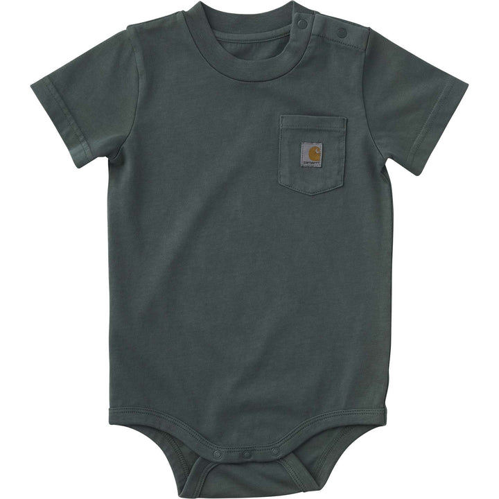 Carhartt® Unisex Baby Short-Sleeve Bodysuit Pocket T-Shirt – Green (CA5021-GN7W)