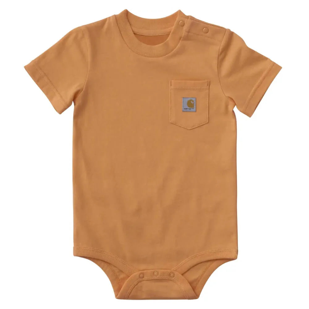 Carhartt® Infant Short Sleeve Pocket Onesie – Papaya (CA5020-E166)