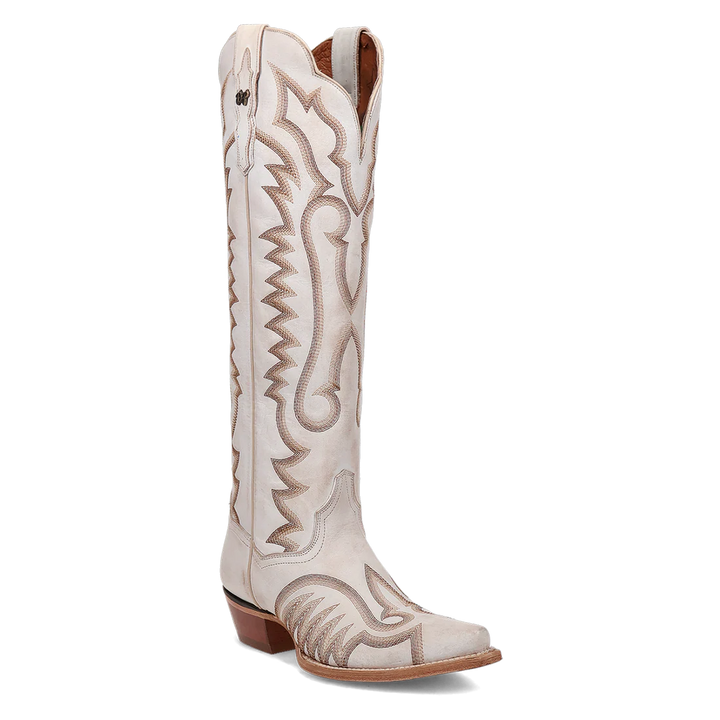 Dan Post® Women’s Josie Tall White Leather Western Boots (DP5107)