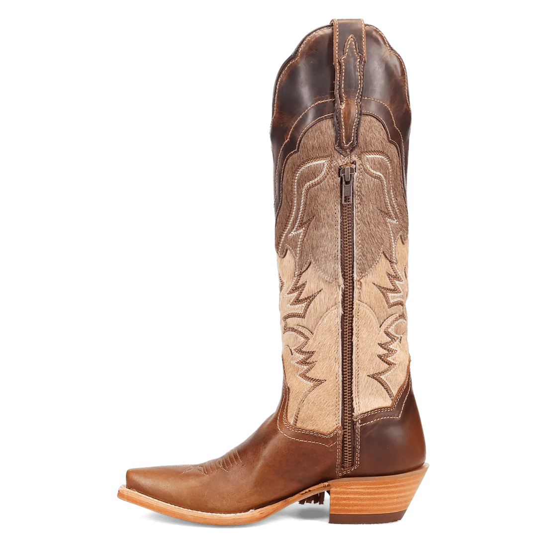 Dan Post® Dayla Western Fringe Cowgirl Boot – DP7059 (Tan, Hair-On Cowhide)