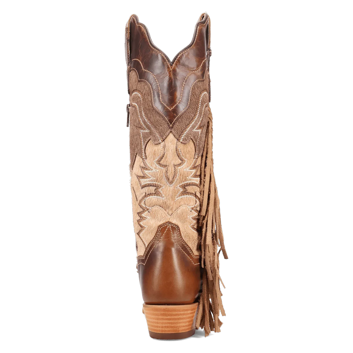 Dan Post® Dayla Western Fringe Cowgirl Boot – DP7059 (Tan, Hair-On Cowhide)