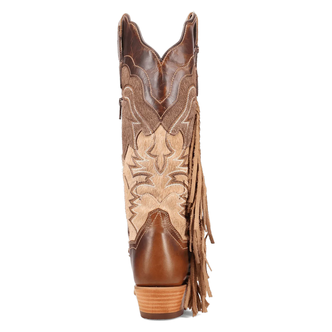 Dan Post® Dayla Western Fringe Cowgirl Boot – DP7059 (Tan, Hair-On Cowhide)