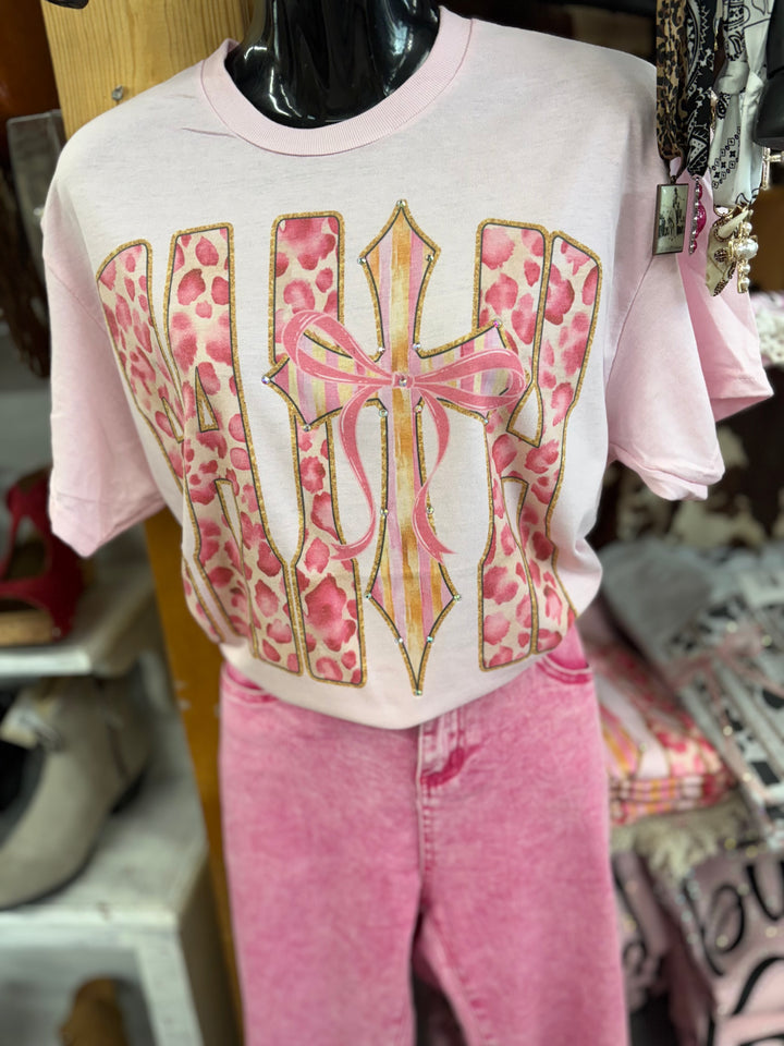 FAITH BABY PINK TEE