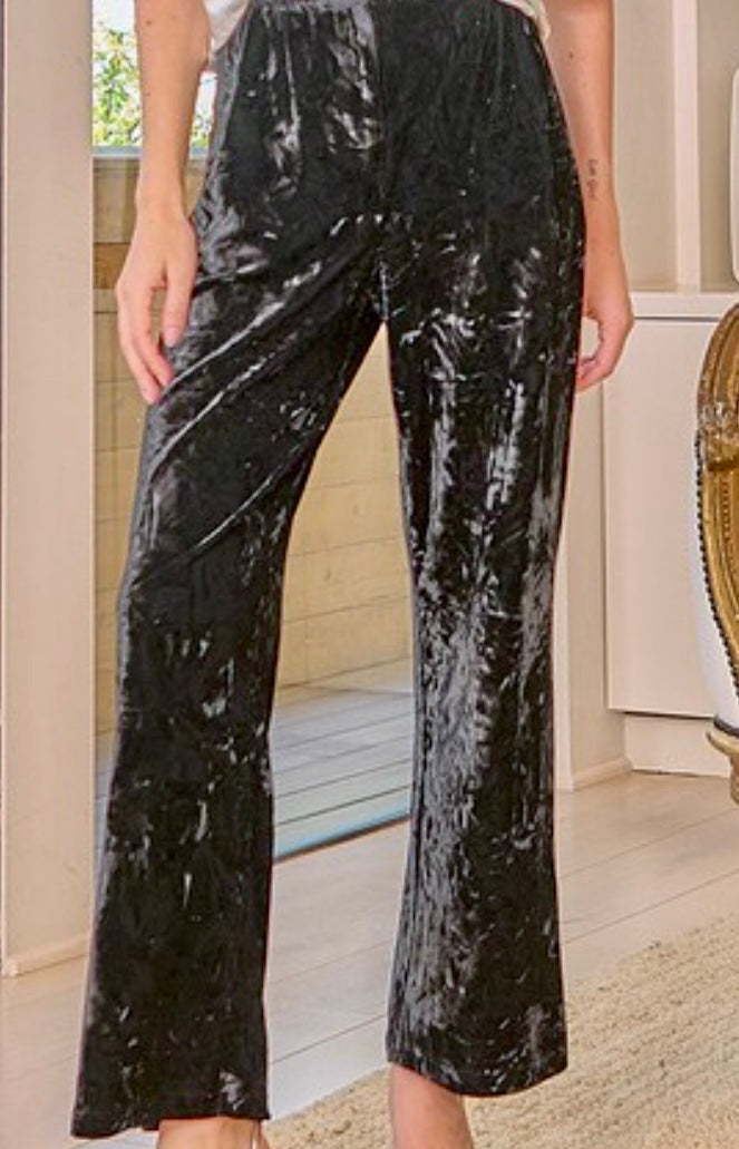 BLACK VELVET PANTS