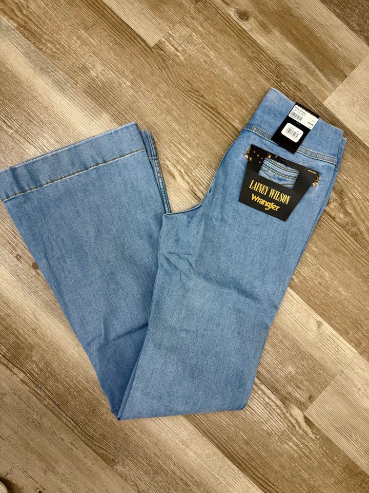 X Lainey Wilson Pull On Flare Jean - Blue - 112375596