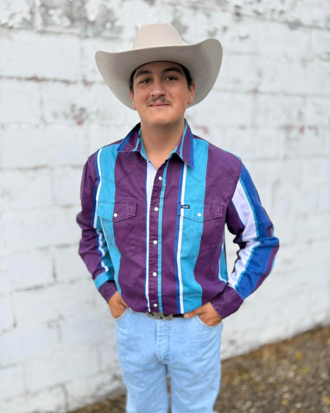 Wrangler Brushpopper Vintage Long Sleeve Shirt Snap Western 2375225