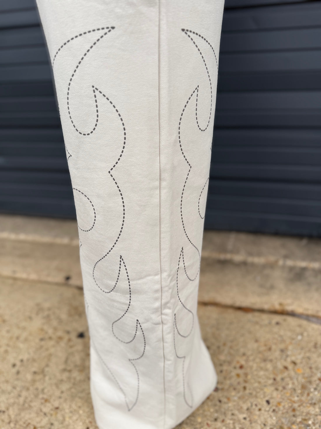 X Lainey Wilson Cowboy Sweatpants  - Cream - 112375657